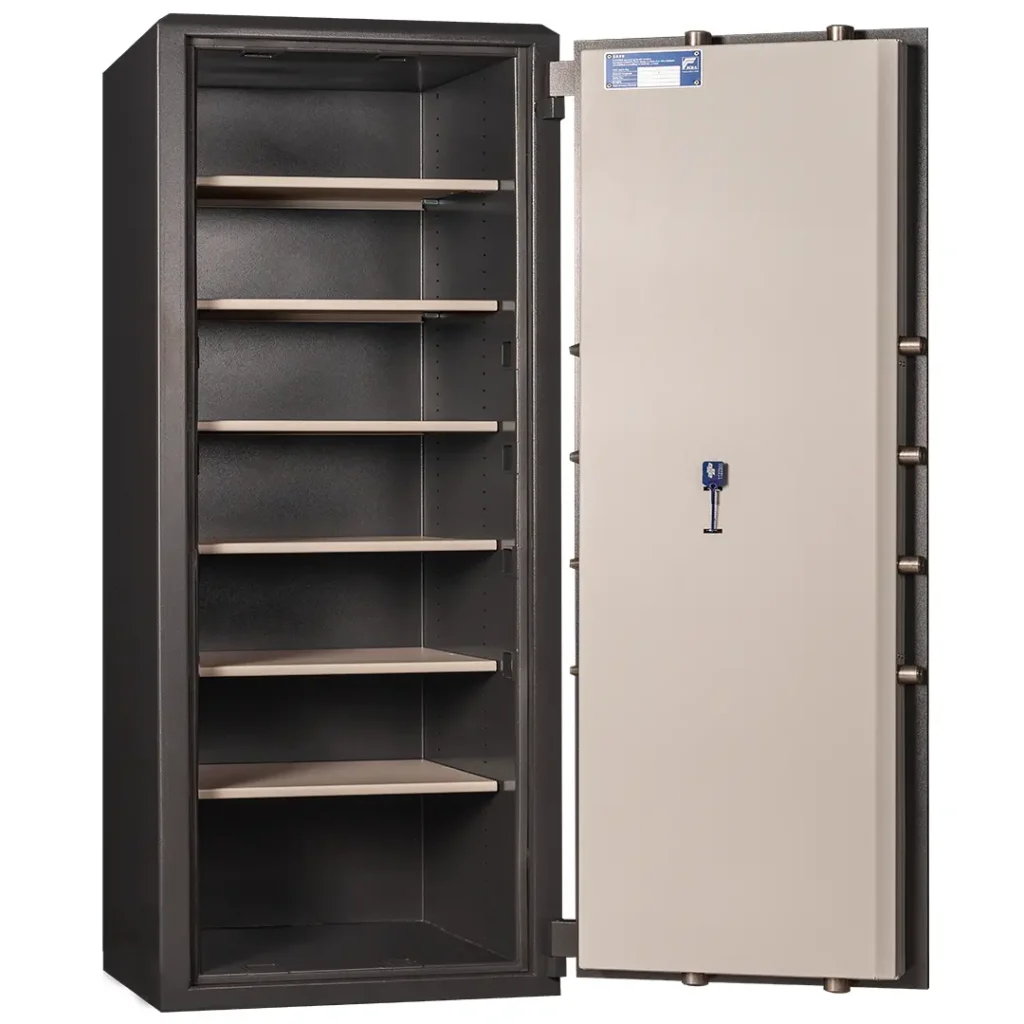 Caja fuerte Olle Grado I capacidad 300 litros abierta 6 estantes