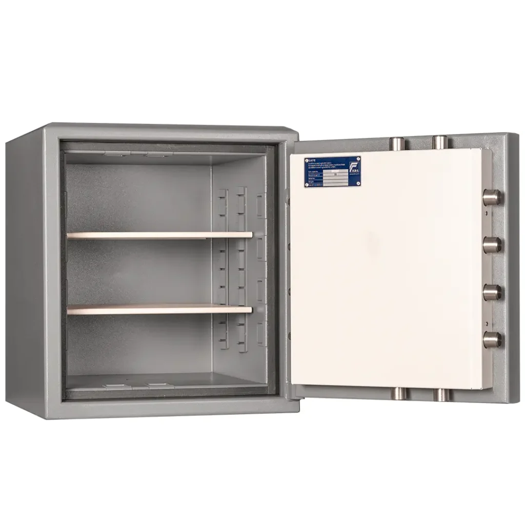 Caja fuerte grado III de Arcas Olle abierta con 2 estantes capacidad de 41 litros