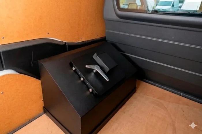 Caja fuerte a medida para el transporte de fondos en vehículos comerciales