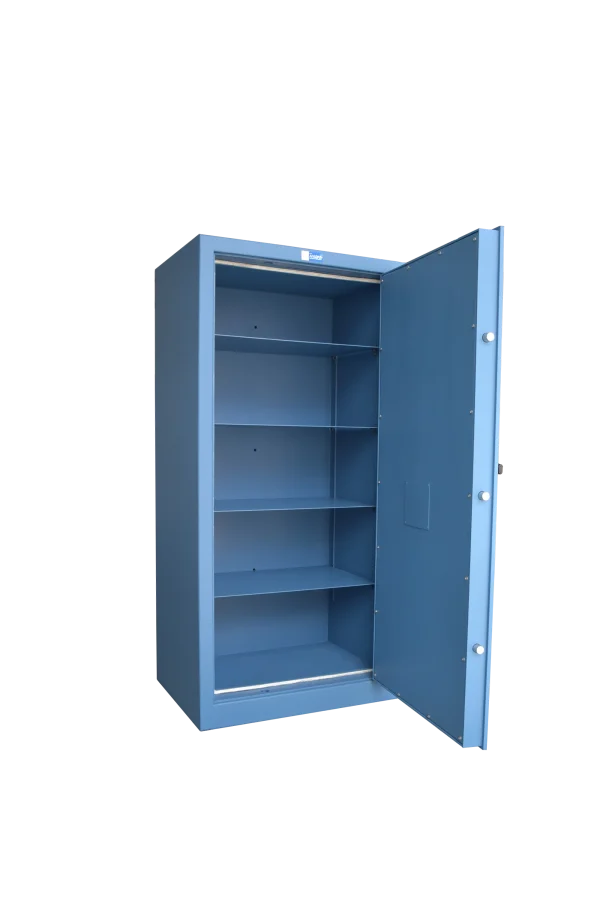 interior Caja fuerte BTV Safe seminueva con 4 estantes