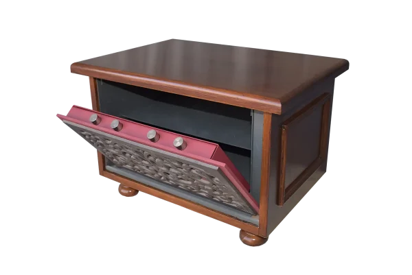 Caja Fuerte Vintage Fac Bureao abierta es un mueble decorativo con caja fuerte integrada