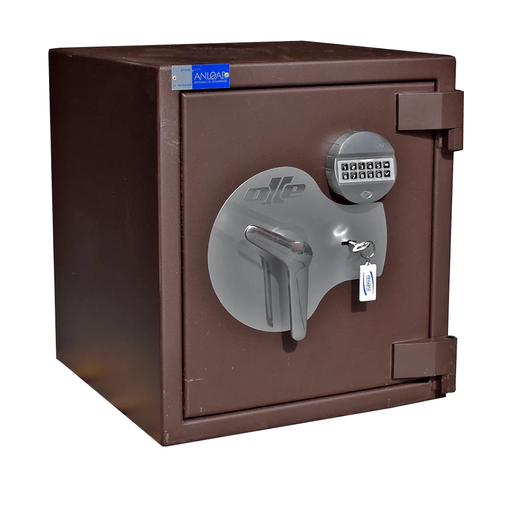 Caja fuerte homologada con cerradura de llave y combinación electronica