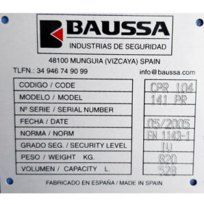 BSS-IV.141PR placa