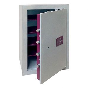 Caja fuerte sobreponer Serie Cuarzo con cerradura de llave y combinación electrónica
